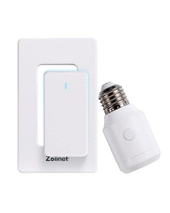 500W Remote Control Light Bulb Socket, Wireless Light Switch for Pull Chain Lighting Fixture, E26 E27 Bulbs Base Holder, Programmable, No Wiring Needed, for Bedroom, Stair, Closet & Garage