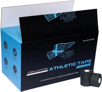 Athletic  – 32-Count Black Sports  Infused with Zinc Oxide – 1.5in x 45ft Cotton Athletic  for Injuries – Easy-Tear Sports  Athletic for First Aid, Trainers and Athletes