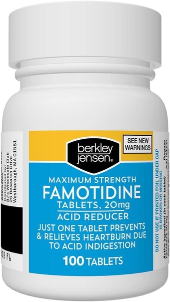 Acid Controller Maximum Strength Famotidine Tablets 20 mg Acid Reducer 100 Tablets Per Bottle (Pack of 2)