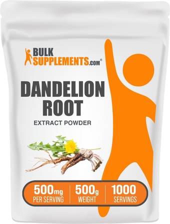 Dandelion Root Extract Powder - Herbal Supplements for Liver & Digestive Support - Gluten Free - 500mg per Serving, 1000 Servings (500 Grams - 1.1 lbs)