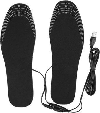 Heated Soles, Rechargeable Thermal Soles USB Heated Insoles Thermal Soles Foot Warmer Shoe Inserts Shoe Insert Heated Winter Foot Warmer(35-40)