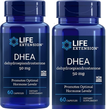 , DHEA 50 Mg, 60-Capsules (2 Pack)