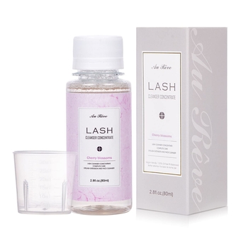 Eyelash Cleanser Concentrate 80ml Lash Shampoo Concentrate, Lash Extension Shampoo for Salon Home Use, Non-lrritating Prolong Lash Concentrate Cherry Blossom