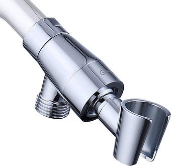 Metal Shower Head Holder for Hand Held Showerhead, Adjustable Bracket, Shower Arm Adapter, Universal Shower Arm Mount, Chrome Finish