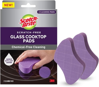 Cooktop Pad for Glass Stovetops, Chemical-Free, 2 Count (Pack of 1), Multicolor