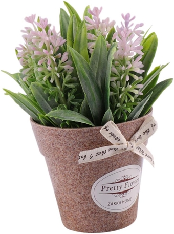 1pc Potted Decoration Artificial Flower Bonsai Simulation Plant Ornament Wedding Centerpieces for Tables Artificial Indoor Plants Faux Greenery Pink Small Bonsai Lavender
