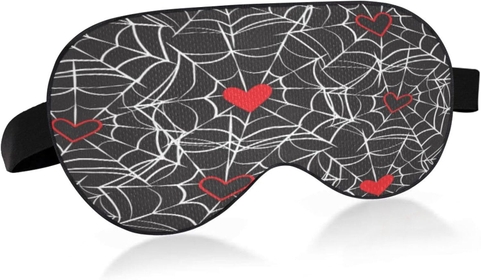 Valentine's Day Heart Sleep Eye Mask for Men Women, Light Blocking Sleep Mask Soft Comfort Night Eye Mask Braethable Eye Blinder Elastic Contoured Blindfold for Travel Sleeping
