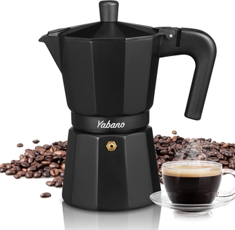 Stovetop Espresso Maker, 6 Cups Moka Coffee Pot Italian Espresso for Gas or Electric Ceramic Stovetop, Italian Coffee maker for Cappuccino or Latte