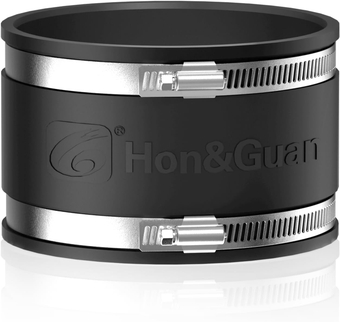 Hon&Guan 4 Dust Collection Fittings Rubber Noise Reduction Clamp for 4-Inch PVC Pipe/HVAC Inline Duct Fans and Carbon Filters/Duct Reducer.