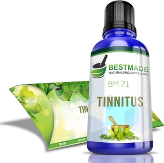 Tinnitus Natural Remedy BM71 - Relief for Ringing Ears - Helps with Inner Ear Buzzing, Hissing, Whistling, & More