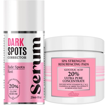 Dark Spot Corrector Remover For Face & Glycolic Acid Resufacing Pads Provides the Most Effective Combination For Fading & Removing Dark Spots