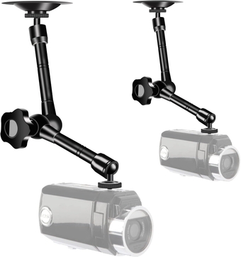 2 Pack Articulating Magic Arm Wall Mount Holder Stand Compatible with CCTV POV Camcorders Cameras, LED Light, Video Lamp,DSLR,Flash,Digital Camera,Security Cameras