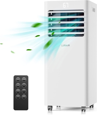 8,000 BTU Portable Air Conditioners, Portable AC Unit with Remote Control for Room up to 300 Sq.Ft, 3-in-1 Room Air Conditioner Work as Dehu & Fan & Cool with 24Hrs Timer Includes Window Kit
