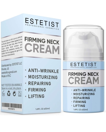 Neck Firming Cream for Tightening & Lifting Sagging Skin - Double Chin Reducer - Anti Wrinkle Anti Aging Treatment for Neck & Décolleté - Crepe Skin Repair for Chest - With Vitamin C & Coconut Oil