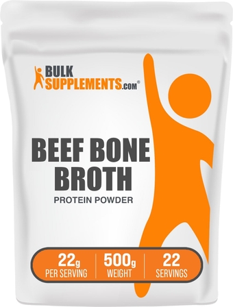 Beef Bone Broth Protein Powder - Unflavored, Gluten Free, Dairy Free, Protein Powder - 18g of Protein - 22g per Serving, 22 Servings (500 Grams - 1.1 lbs)