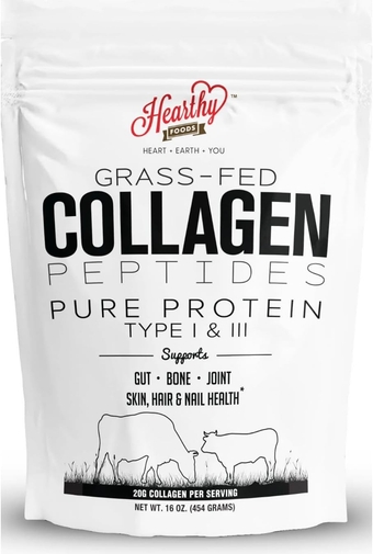 Collagen Powder - 18g Protein - Pure Halal Collagen Peptides Grass Fed Organic Hydrolyzed Powder | Type I and III Unflavoured Keto Friendly Gluten Free No Sugar Non GMO 16 Oz