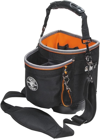 55419SP-14 Tool Bag with Shoulder Strap Has 14 Pockets for Tool Storage, Can Fit Long Screwdrivers
