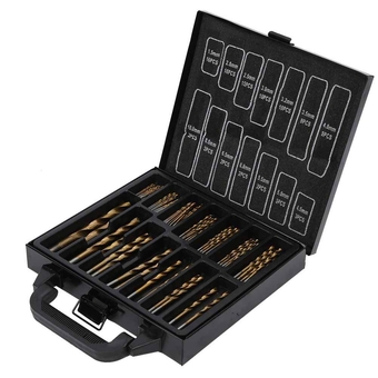 Twist Drill Bit, Drill Bit Set, 99Pcs HSS Titaniums Coated Twists Spiral Drill Bit Set, Hand Electric Drill Round Shank Bit for Metal, Boring Bits