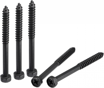 Hex Lag Screws 5/16" x 3-1/2" Carbon Steel Phillips Head Half Thread Self-Tapping Bolts for Deck Building or Joining Lumber 10pcs