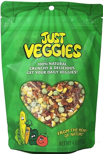 Just Veggies, 4 Ounce Pouches, Keto Friendly All Natural Freeze Dried Vegetables, Vegan, Paleo, Gluten Free, Healthy Dried Veggie Snack