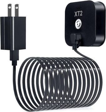 30FT Blink Outdoor/Indoor 3rd Gen Micro USB Cable with Charger Adapter,Charger Brick and 90 Degree Right Angled Micro USB End Charging Cord,Waterproof Power Supply for Blink XT/XT2 Camera