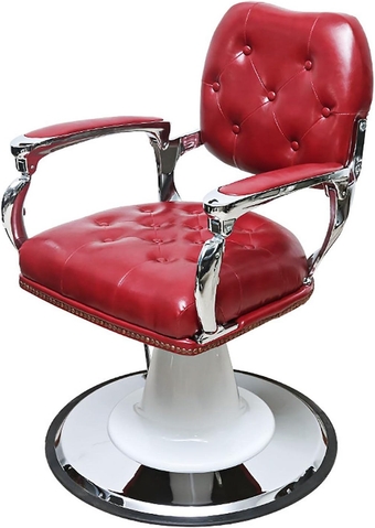Salon Furniture Haircut Chair,Hydraulic Pump Barber Chair,All Purpose Adjustable Recline Salon Chair,High-Grade Sponge and Waterproof and Breathable,for Hair Stylist(Red)