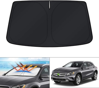 Custom Fit Windshield Sun Shade for Mercedes GLA 2015-2020 Accessories Window Sunshade Foldable Sun Visor Protector Blocks UV Rays Keep Your Car Cooler