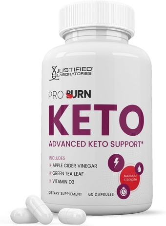 Justified Laboratories Pro Burn Keto ACV Pills 1275MG Formulated with Apple Cider Vinegar Keto Support Blend Alternative to Gummies 60 Capsules