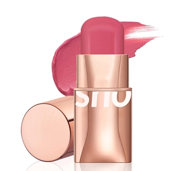 Cream Blush Stick for Cheeks Makeup, Waterproof Face Blush Stick Multi-Use Lip and Cheek Tint, Matte Finish Easy to Blend Lightweight Natural Cream Blusher Makeup for All Skin Tones-Cherry Pink
