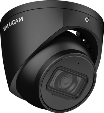 4MP Turret PoE IP Camera with Mic Compatible for Da Hua - 0.006Lux@F1.6 20fps Starlight PoE Camera, Smart Human/Vehicle Detection, Intrusion Tripwire Alarm, DMSS & SmartPSS, IP67(Black)