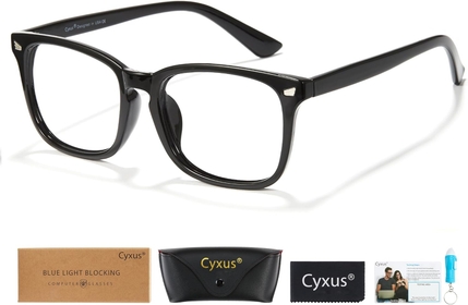 Blue Light Blocking Computer Glasses Square Classic Retro Clear Lens Eyeglasses Frame for Women and Men
