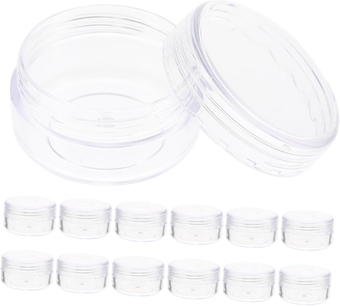 12pcs Box Round Bottle Cosmetic Jars Containers with Lids Small Condiment Bottle Mini Salt Shaker Seasoning Container Lunch Boxes Seasoning Bottle Honey Steak Sauce Travel Plastic