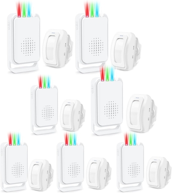 7Pack Motion Sensor Door Bell, Motion Door Chime for Business When Entering, Motion Sensor Indoor for Home Office Store, Sleepwalker Elderly Toddler Safety Monitor, Mute Vibration Function
