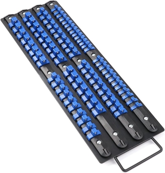 80-Piece Heavy Duty Socket Organizer, 1/4-Inch, 3/8-Inch, 1/2-Inch, Premium Quality Socket Holders