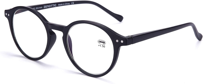Reading Glasses Blue Light Blocking Round Glasses for Men Women Magnification 0.0 1.0 1.5 2.0 2.5 3.0 3.5
