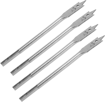 4Pcs Spade Drill Bit Set, 12mm Paddle Flat Bits High Carbon Steel Woodworking Hand Tools Hardware for Hole Cutter Woodworking