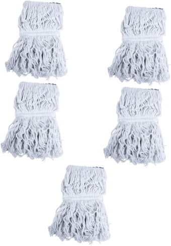 5pcs Replaceable mop Head Rope mop Head mop Heads Heavy Duty Mop Refills mops trapeadores para limpiar piso Wet mop Floor mop Household Mop Refill Cotton mop Head Clean Plastic