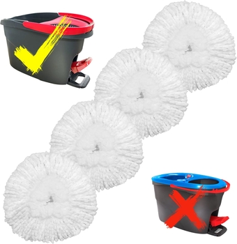 Spin Mop Replacement Head for O Cedar, 4 Pack Mop Heads,Deep Cleaning Microfiber Mop Head Refills,Compatible with O Cedar 1 Tank System, Easy Installation,Long-Lasting Durability