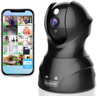 Indoor Wireless IP Camera - HD 1080p Network Security Surveillance Home Monitoring w/ Motion Detection, Night Vision, PTZ, 2 Way Audio - iPhone Android Mobile PC WiFi - IPCAMHD82