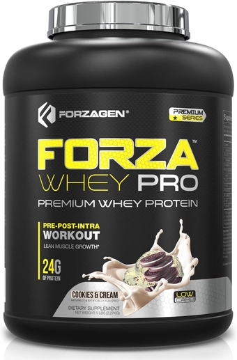 Low Carb Whey Protein Powder Cookies and Cream Flavored, Lean Protein Powder 5lbs for Men & Women, 24G of Protein, No Sugar Added, Proteina Whey Protein Cookies and Cream 5 Pounds