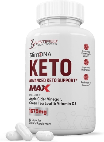 Justified Laboratories Slim DNA Keto ACV Max Pills 1675 MG Formulated with Apple Cider Vinegar Keto Support Blend Alternative to Gummies 60 Capsules