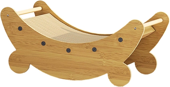 Cat Scratcher Lounge Lying or Curled up Activity Center Durable Grind Paw Furniture Protector for Indoor Cats Moon Shaped, L