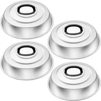 12 Inch Round Cheese Melting Dome of 4,  Grill Accessories for Blackstone, Heavy Duty Stainless Steel Basting Cover for Flat Top Griddle- BBQ, Camping, Indoor, Outdoor, Restaurant