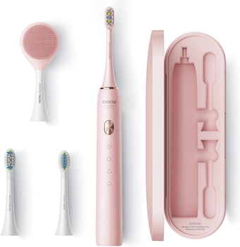 Electric Toothbrush for Adults, Rechargeable Electric Toothbrush with Travel Case, 3 Toothbrush Replacement Heads, 4 Modes 2 Mins Smart Timer, 4 Hours Charge Lasts 30 Days