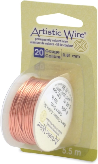 , 20 Gauge Bare Copper Craft Jewelry Wrapping , 6 yd