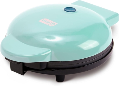 Express 8” Waffle Maker for Waffles, Paninis, Hash Browns + other Breakfast, Lunch, or Snacks, with Easy to Clean, Non-Stick Cooking Surfaces - Aqua