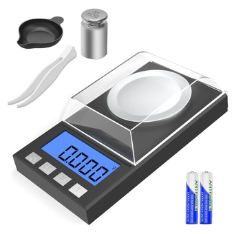 Portable Jewelry Scale with LCD Backlit, Digital Milligram Scale 50g/0.001g,Mini Pocket Scale with 8 Units,Digital Weight Grams for Jewelry, Gem, Diamonds, Powder,Pills,Batteries Included