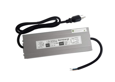 300w Waterproof Power Supply Transformer,110-130v AC to 12v DC Output 25a Power Supply Adapter with 3 feet Cable for Outdoor Use