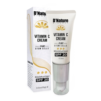 Vitamin C Face Moisturizer with SPF 20, Facial Moisturizing and Brightening Cream With Shea Butter, Kiwi Extract, Jojoba Oil, and Avocado Oil, Vegan Ingredients, 0.5 fl oz