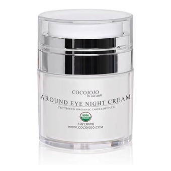 Around Eye Night Cream - 100% USDA Certified Organic Ingredients - 1 oz - Ultra Hydrating, Non-GMO, Vegan Formula that Moisturizes, Soothes & Hydrates - Vitamin E, Jojoba, Aloe Vera